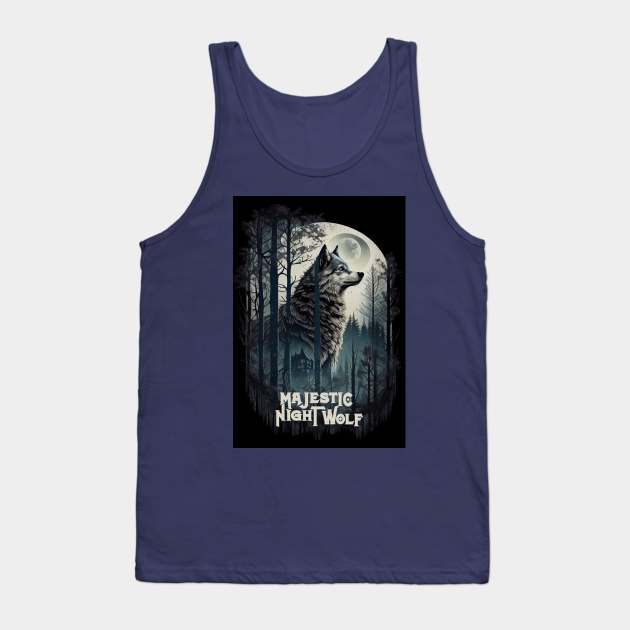 Majestic night wolf V1 Tank Top by ABART BY ALEXST 